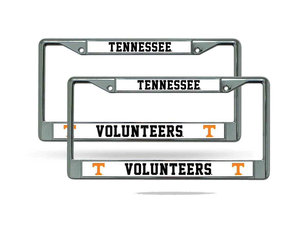 Tennessee Volunteers Chrome Metal (Set of 2 Frames) License Plate Frame
