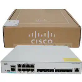 Cisco - C1300-16XTS 16-Port 10G Managed Layer 2-3 Switch, 8-Port RJ-45, 8-Port SFP Plus, 320 Gbps, Stackable, 1U Rack - Gray
