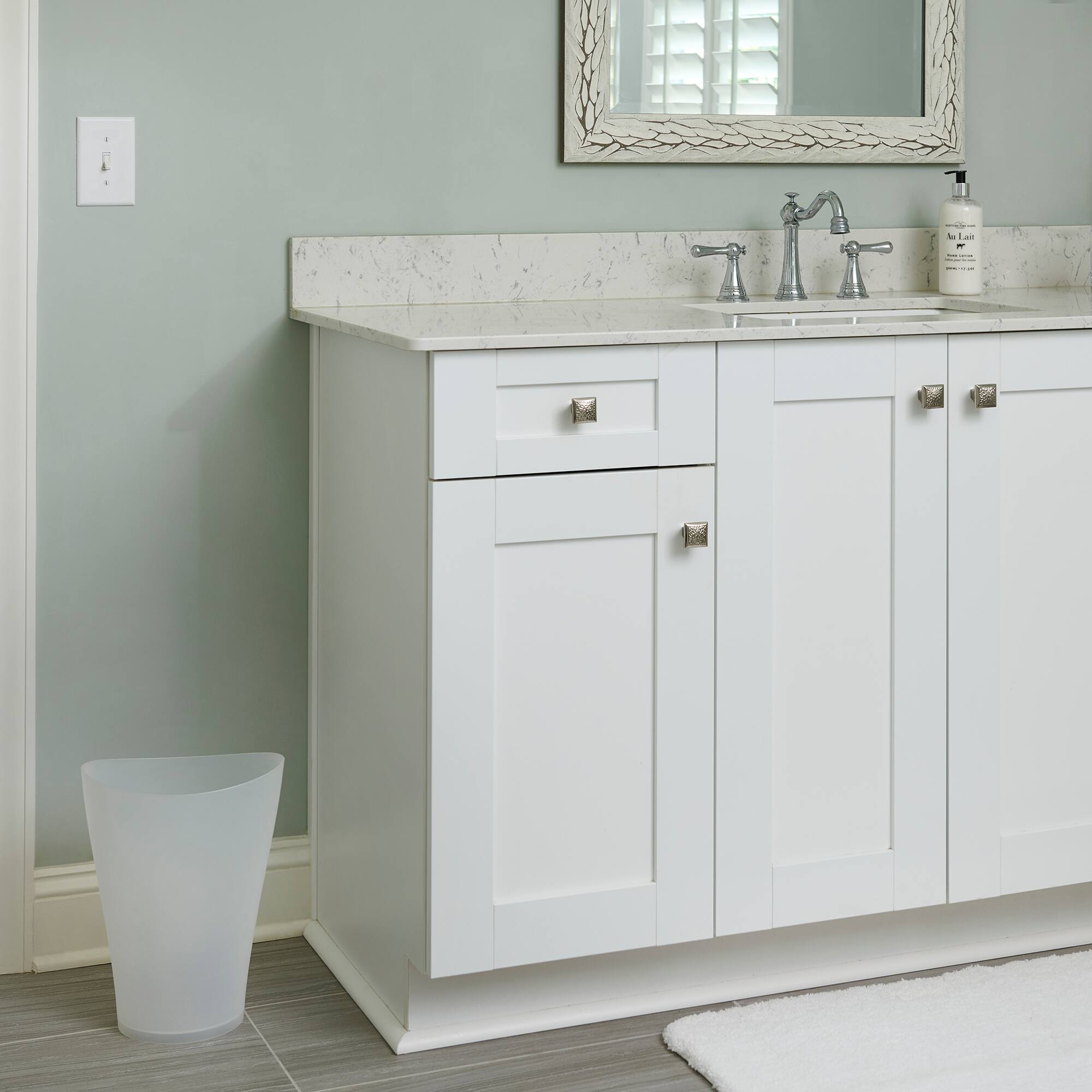 Alt View 10. RubberMaid - Rubbermaid Spa Works Compact 9 Quart Indoor Open Vanity Trash Container, White - White.