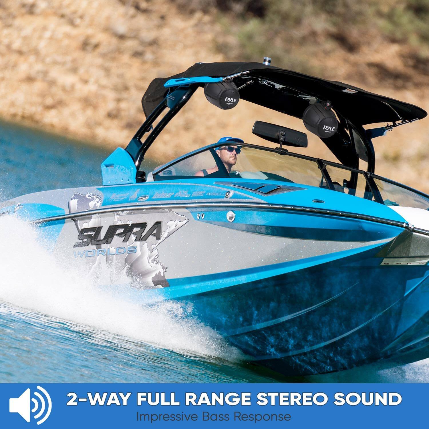 PYLE PYLE ATA ledautr A SUPRA WORLDS  
2-WAY FULL RANGE STEREO SOUND  
Impressive Bass Response