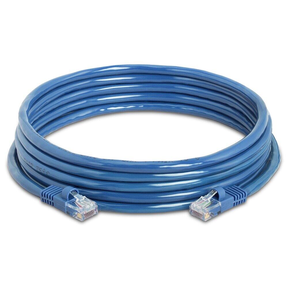 Angle. Cmple.com - Cmple - 10 Pack Cat5e Ethernet Cable 15ft Internet Cables, RJ45 Connectors 1Gbps LAN Patch Cord 350Mhz Wire - Blue - Blue.