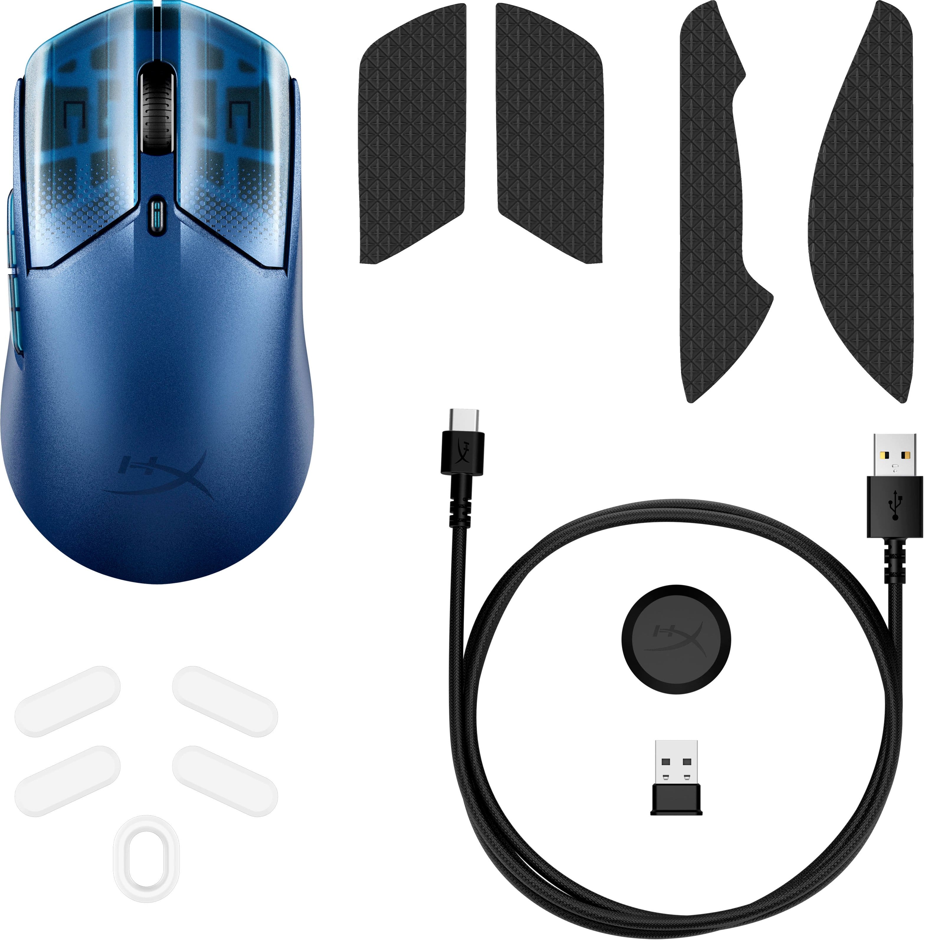 Alt View 13. HyperX - Pulsefire Haste 2 S Lightweight Wireless Optical Gaming Mouse with RGB Lighting - Navy.