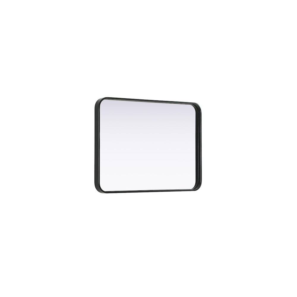 Alt View 1. Elegant Decor - Contour Metal Rectangle Mirror 22x30 in Black - Black.