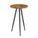 Left. Walker Edison - Modern Glam Minimal Round Side Table - English Oak/Black.