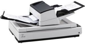 Angle. Fujitsu - Fujitsu Fi-7700 100PPM Flatbed Document Scanner (PA03740-B005) - White.