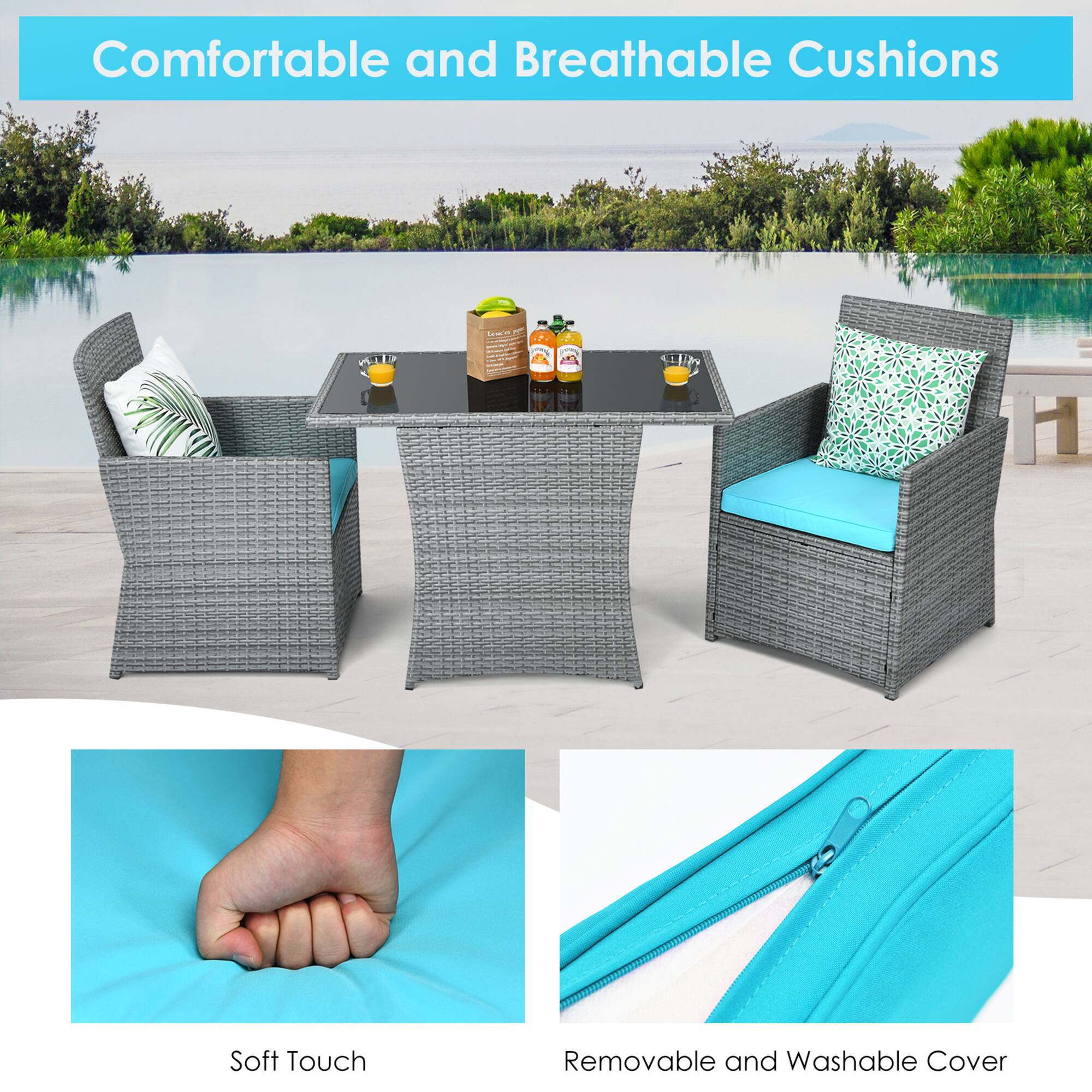 Comfortable and Breathable Cushions

Soft Touch

Removable and Washable Cover