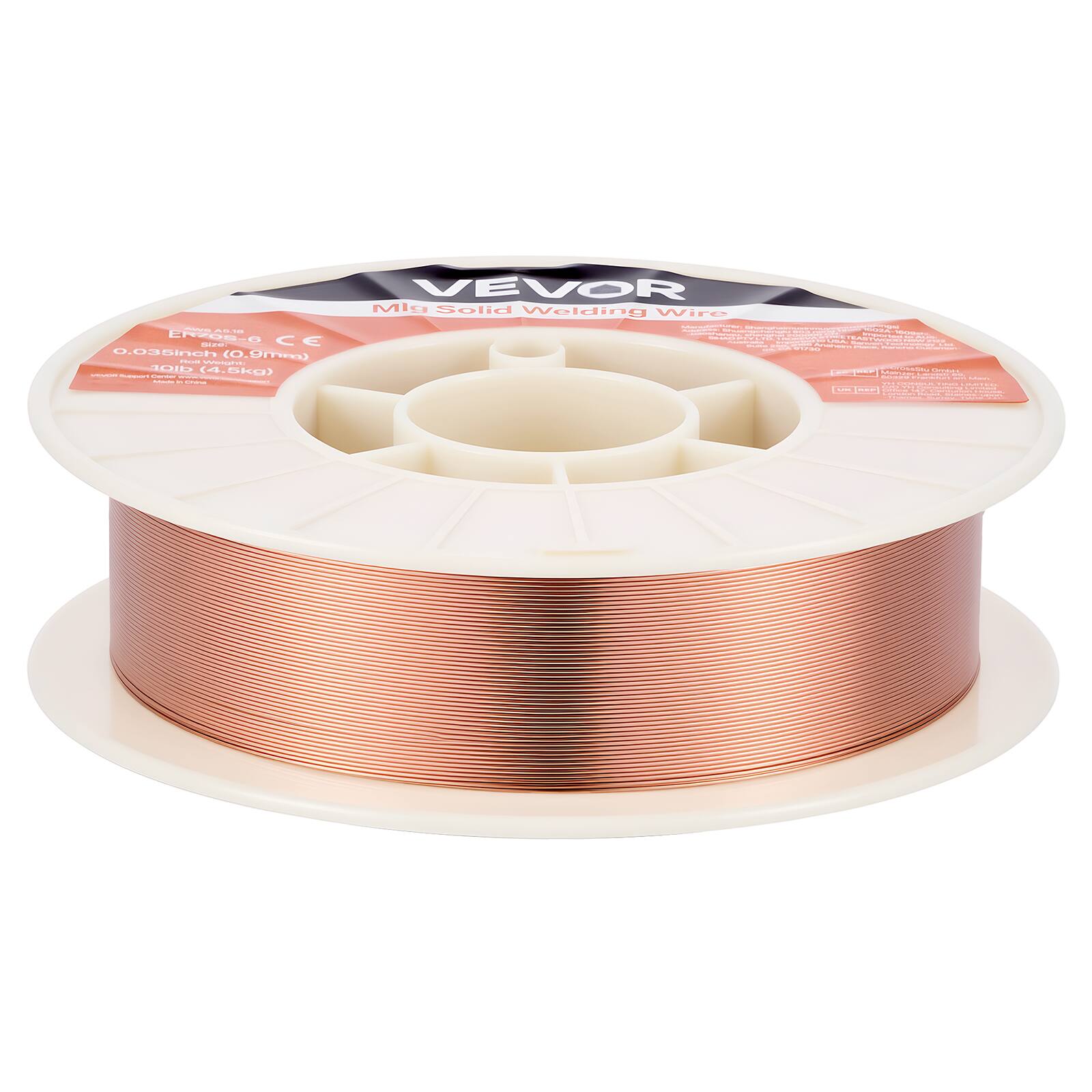 VEVOR MIG Solid Welding Wire  
0.035inch (0.9mm)  
40LB (4.5kg)