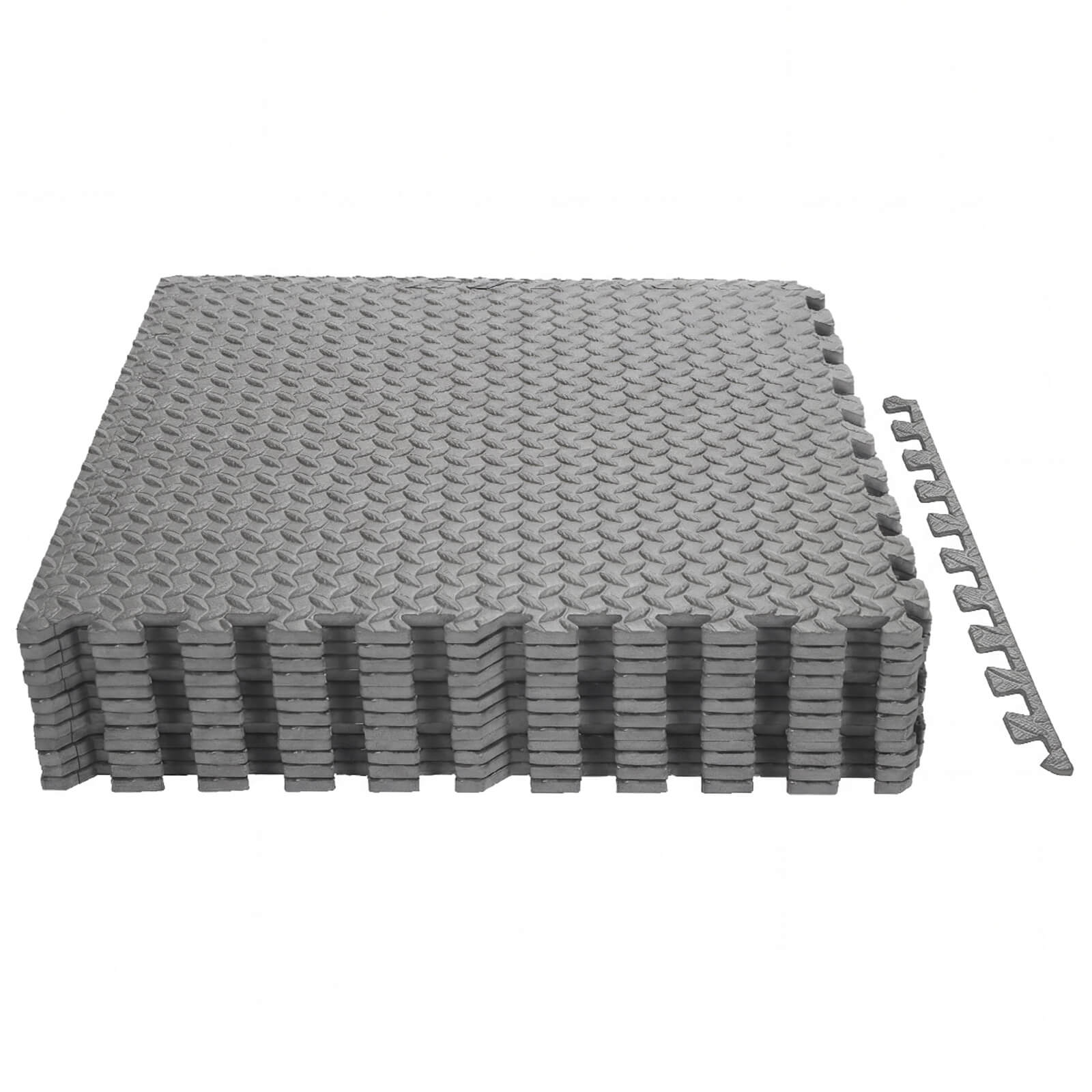 "Costway - 12 Tiles 25"" x 25"" Puzzle Exercise Mat with Borders for Home Gym Playroom 51.5 sq.ft - Gray" price history on PriceWatchPro