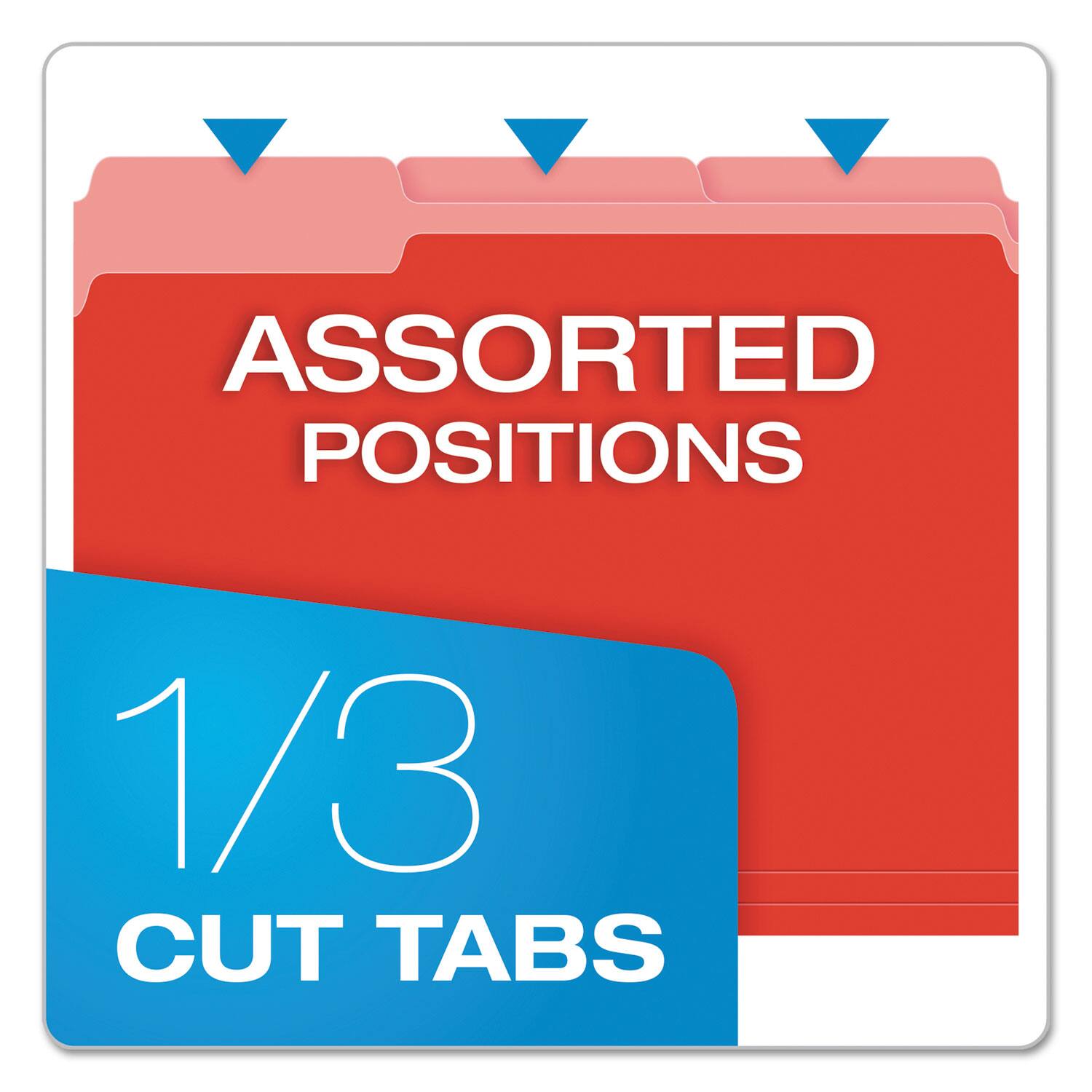 Tops Business Forms Colored File Folders, 1/3 Cut Tabs: Assorted ...