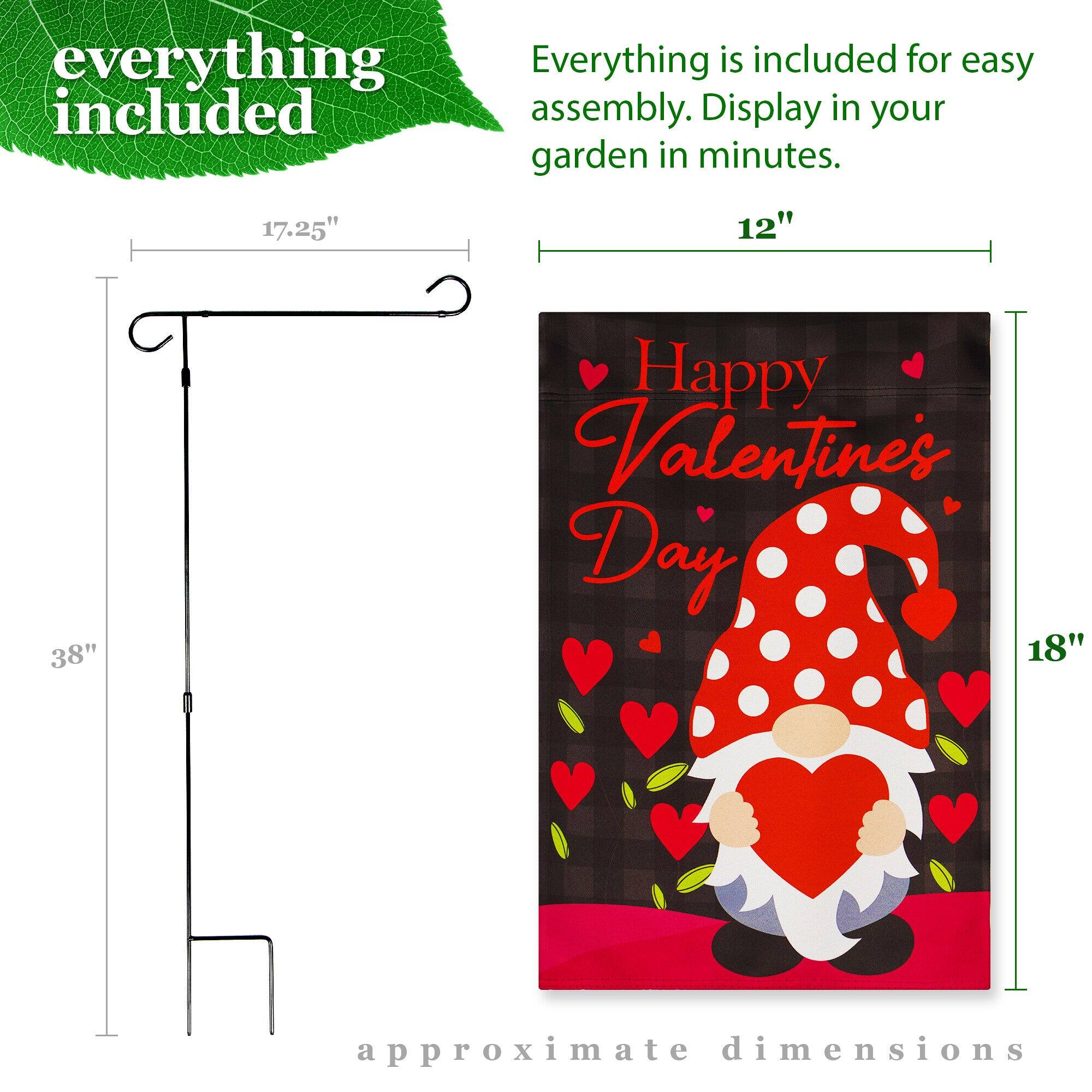 Everything is included for easy assembly. Display in your garden in minutes.

17.25" 12" 38" 18" approximate dimensions

Happy Valentine's Day