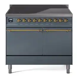 ILVE - Nostalgie II 40 inch Induction Range with 6 Induction Elements - Blue Grey