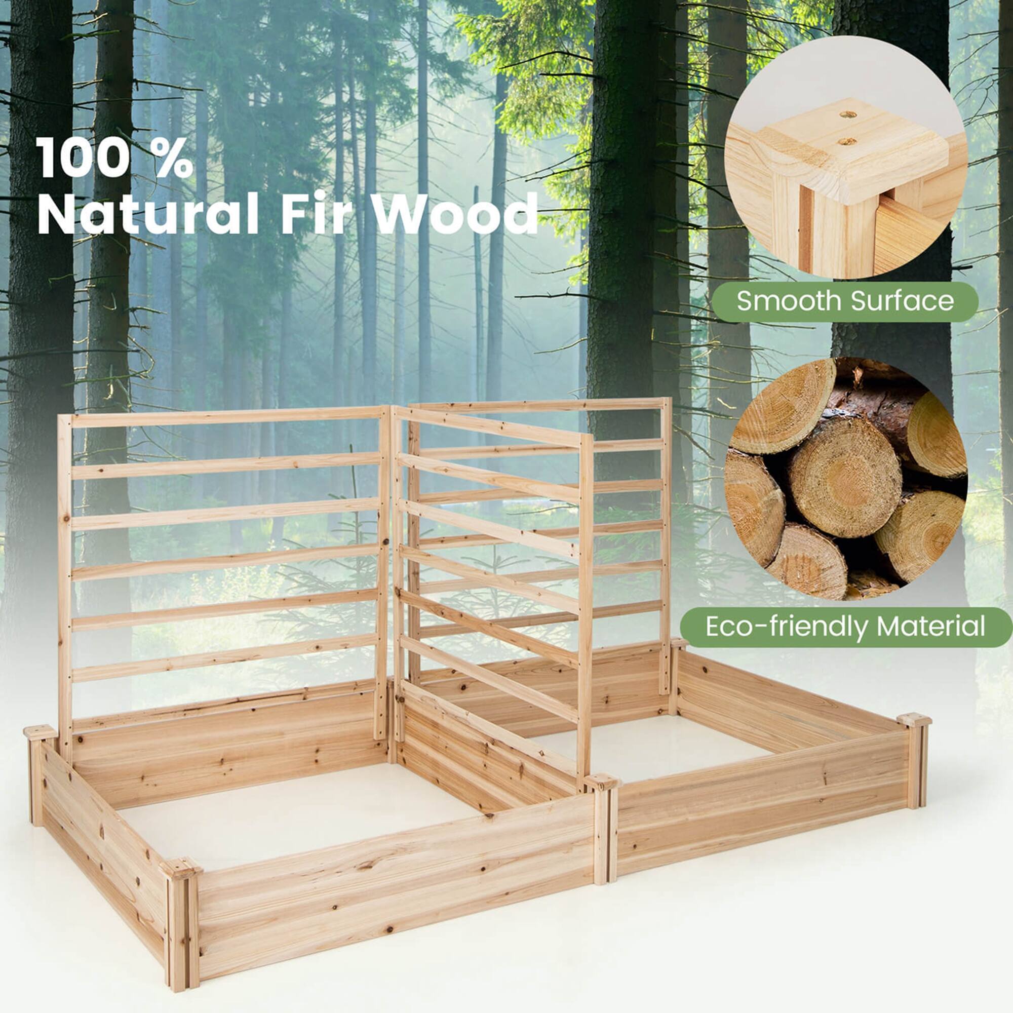 100% Natural Fir Wood Smooth Surface Eco-friendly Material