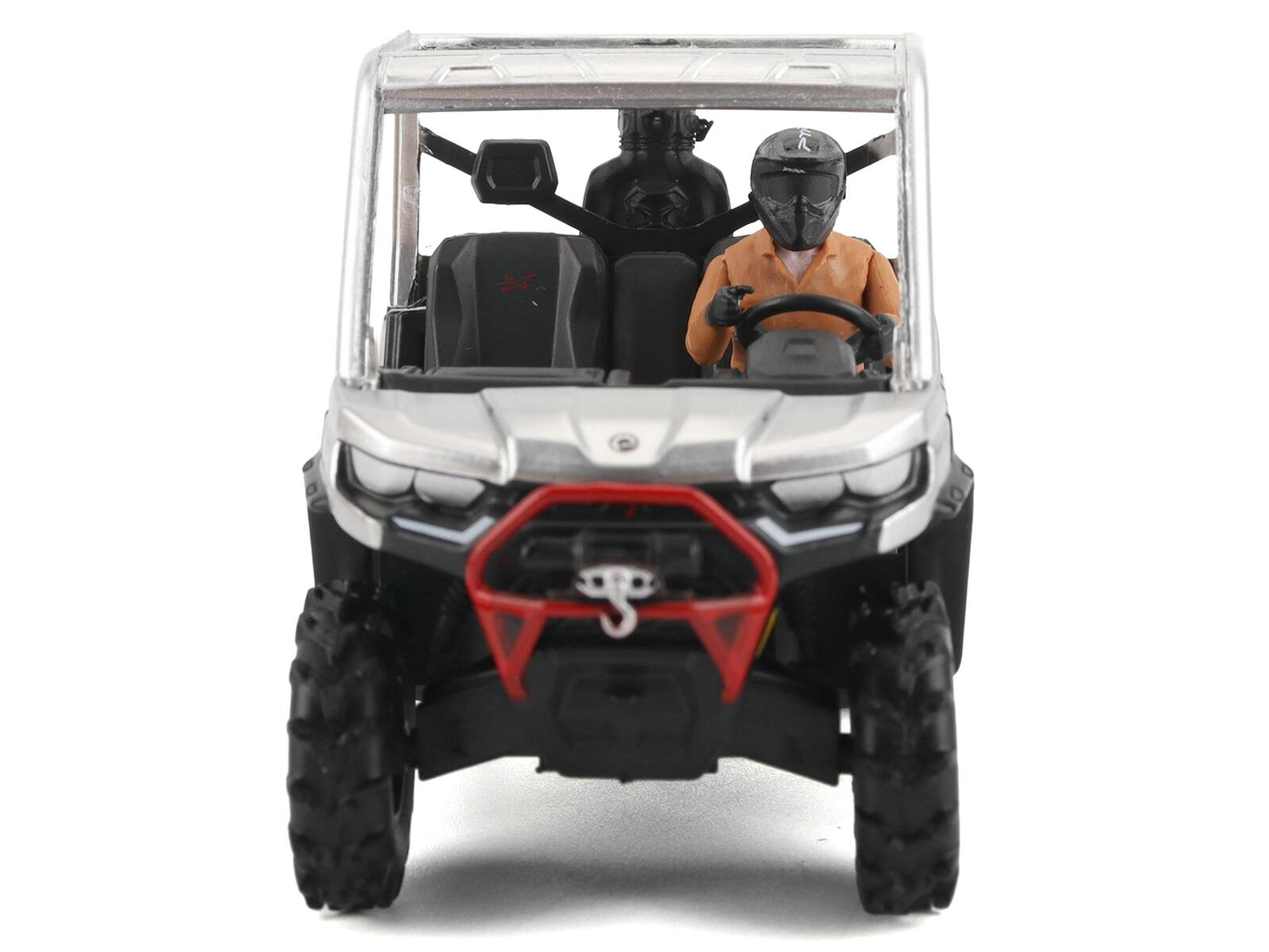Alt View 3. BRP Models - Can-Am Defender XMR Silver Metallic and Black with Driver Figure 1/32 Diecast Model by BRP Models.