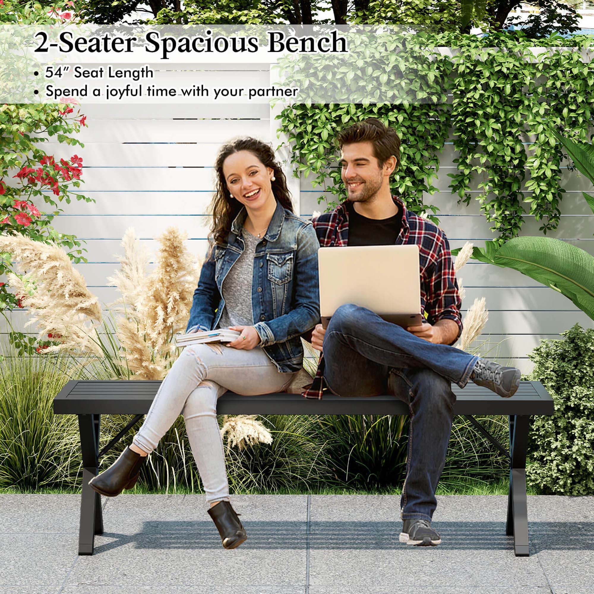 2-Seater Spacious Bench

54" Seat Length

Spend a joyful time with your partner