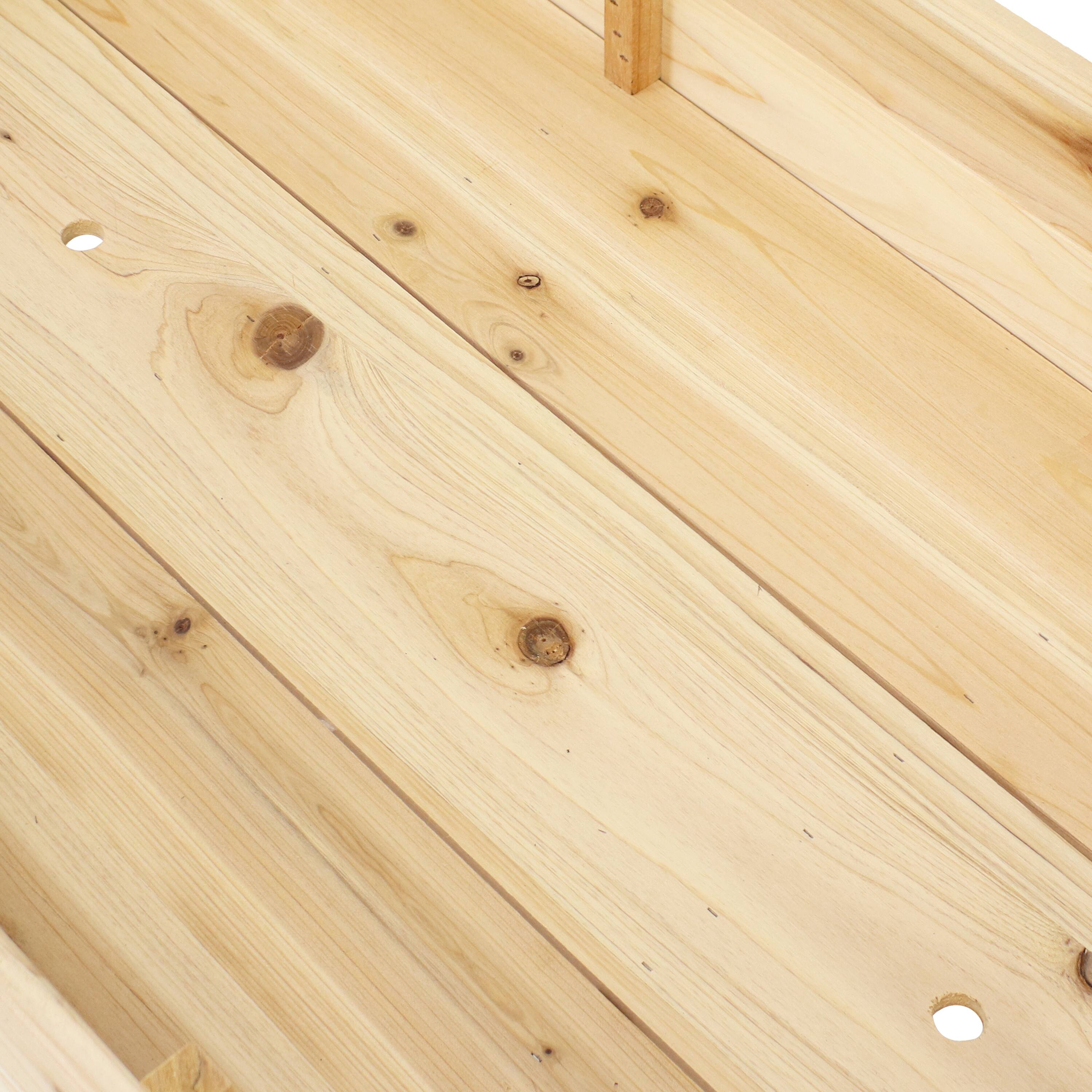 Alt View 5. Sunnydaze - Wooden Fir Outdoor Standing Garden Planter - 27.5 in - Light Brown.