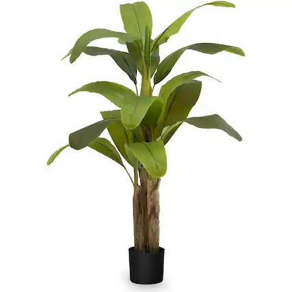 Front. Maia Shop - Maia Shop Artificial Banana Tree 5 Feet Tall Tropical Home Decoration, 60 Inches - Green.