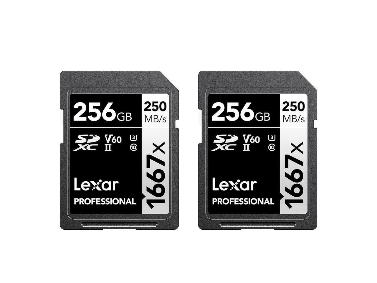 256GB 250 MB/s V60 XC II C PROFESSIONAL Lexar 1667x