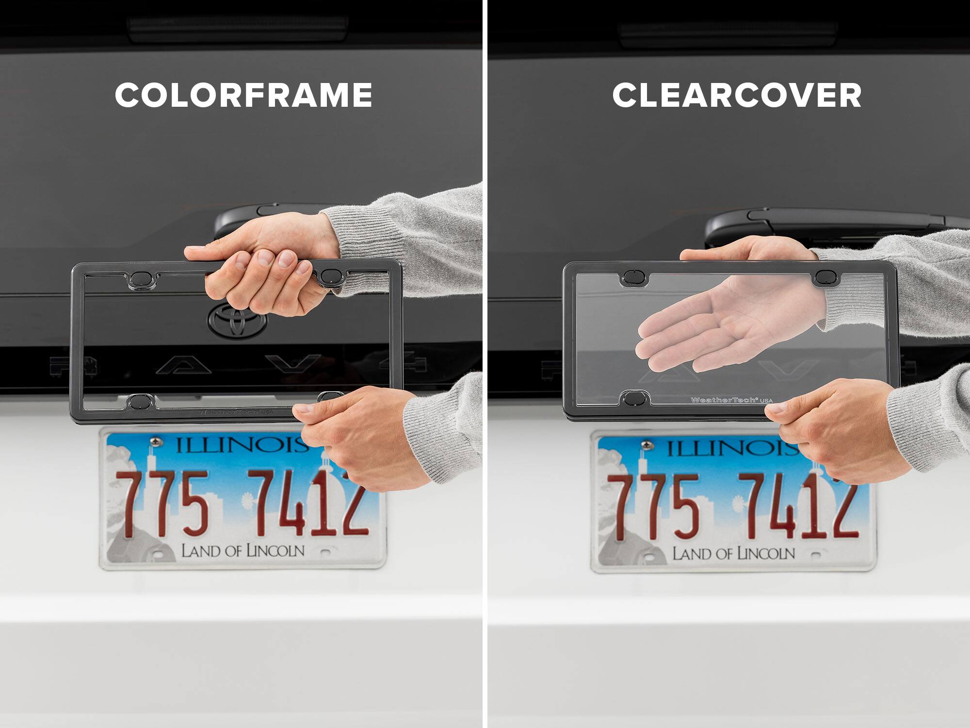 COLORFRAME  
CLEARCOVER  
RAVA  
WeatherTech*USA  
ILLINOIS 775 741Z LAND OF LINCOLN