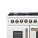 Alt View 8. Forno Appliances - 48 in. Wide 8 Burner Galiano 6.58 Cu. Ft. Freestanding Dual Fuel True Convection Range - White.