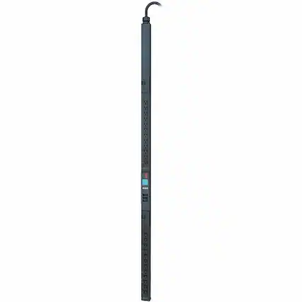 Front. APC - APC NetShelter Metered Rack PDU, 2G, 0U, 30A, 100V to 120V, 24 NEMA 5-20R outlets - Metered - NEMA L5-30P - 24 x NEMA - Black.