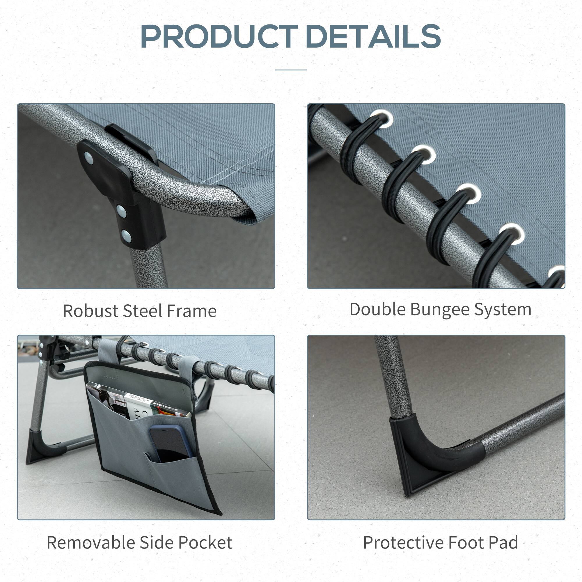 PRODUCT DETAILS
Robust Steel Frame
Double Bungee System
Removable Side Pocket
Protective Foot Pad