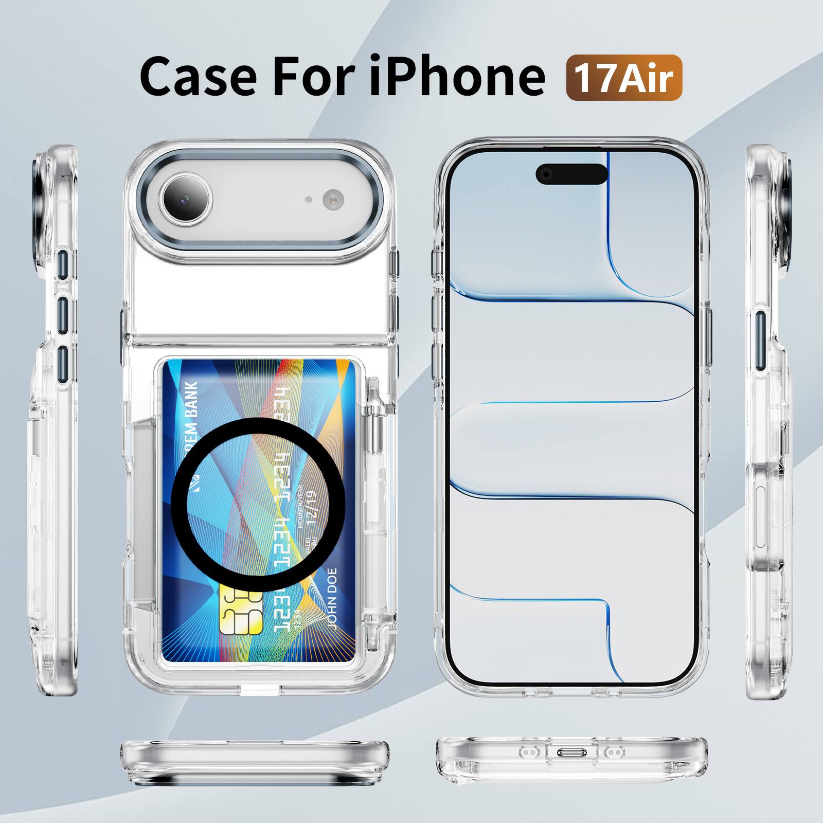 Case For iPhone 17Air  
BANK EM 2 234 1234  
MOUNTAVEA 2/19  
HE2T  
I E2T DOE  
JOHN
