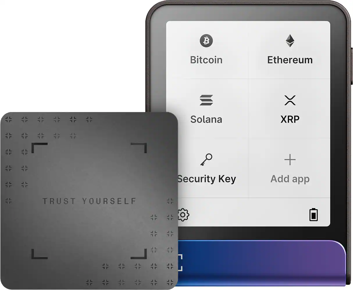 TRUST YOURSELF
Bitcoin
Ethereum
Solana
XRP
Security Key
Add app