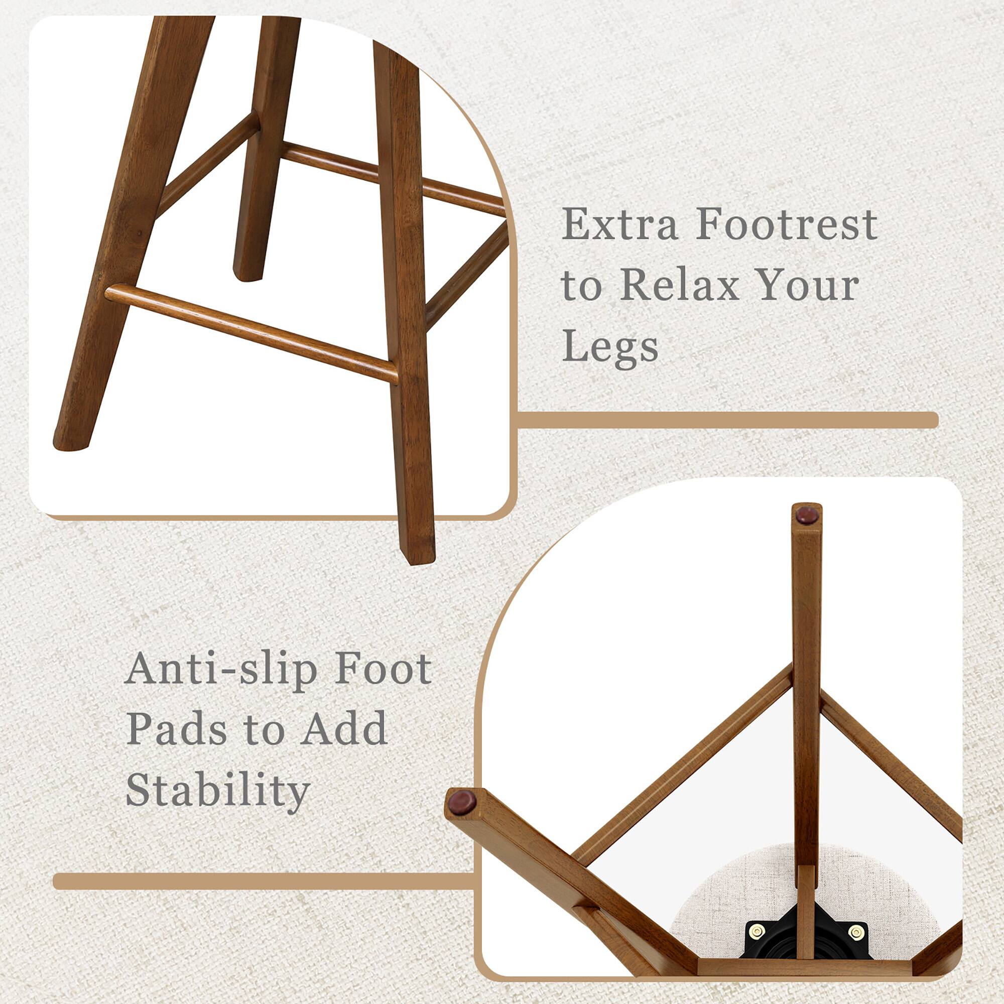 Extra Footrest to Relax Your Legs Anti-slip Foot Pads to Add Stability