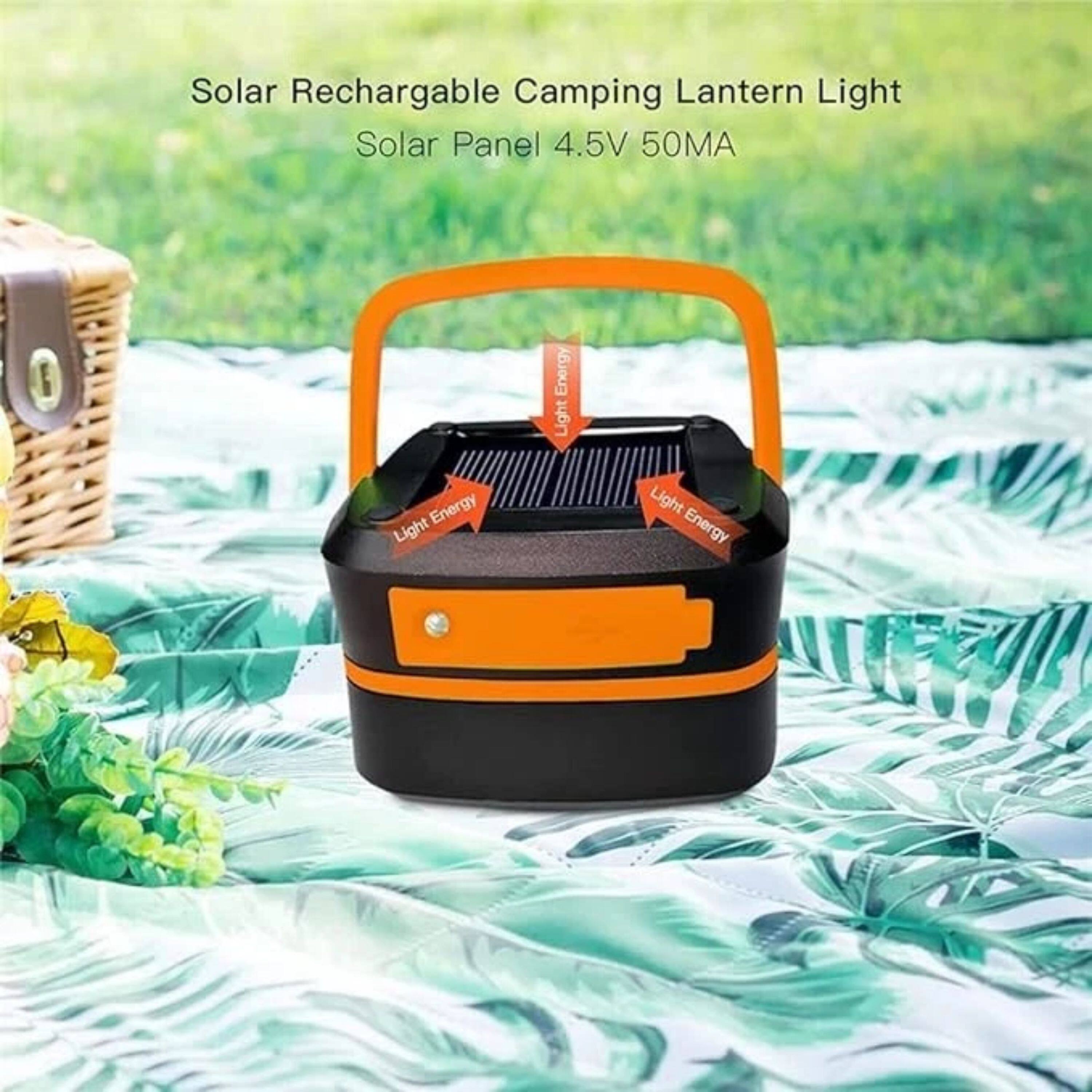 Solar Rechargeable Camping Lantern Light  
Solar Panel 4.5V 50MA