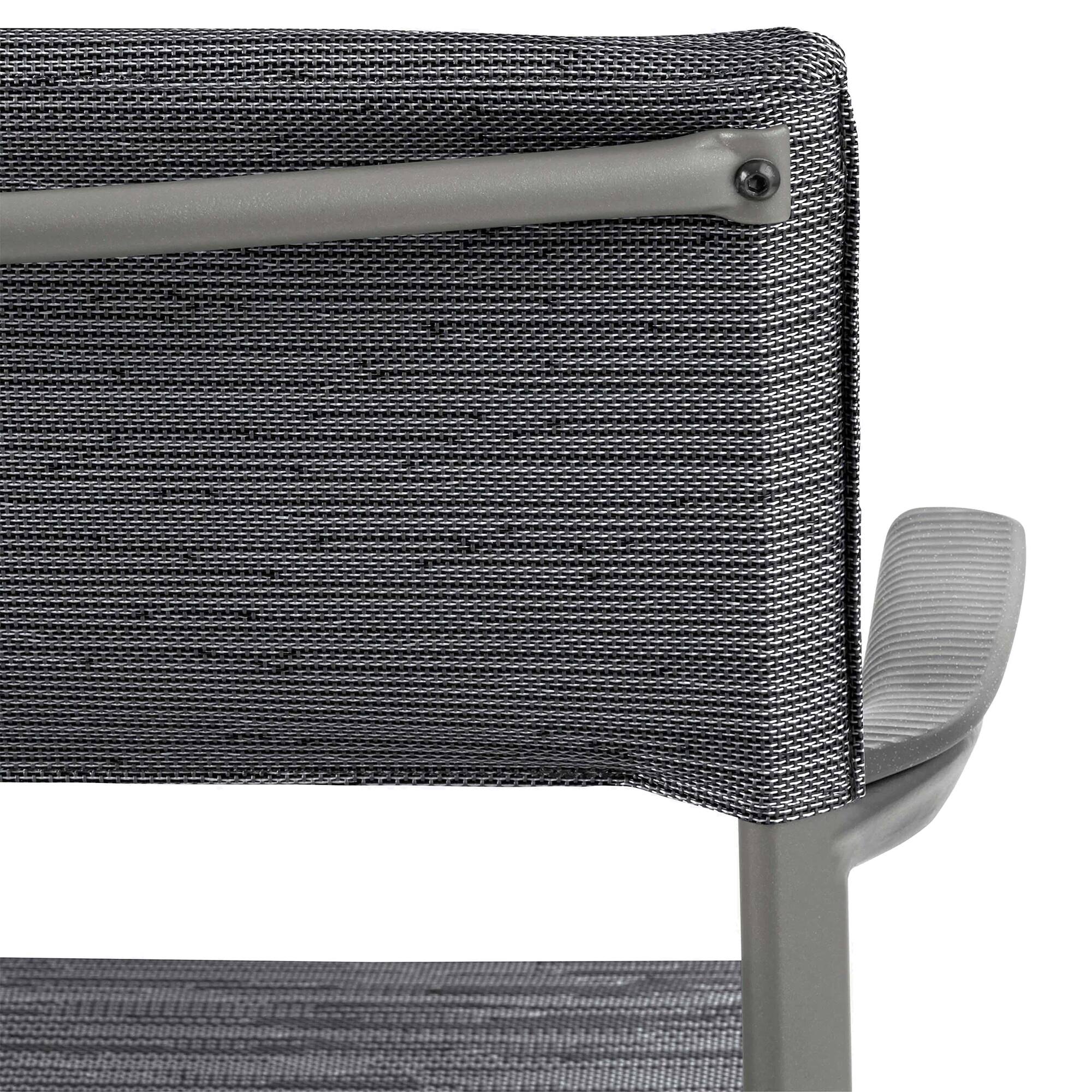 Alt View 2. Lafuma - Lafuma Batyline Duo ORON Outdoor Dining Armchair, Titanium/Obsidian (Set of 2) - Titane Frame - Obsidian, Set of 2.