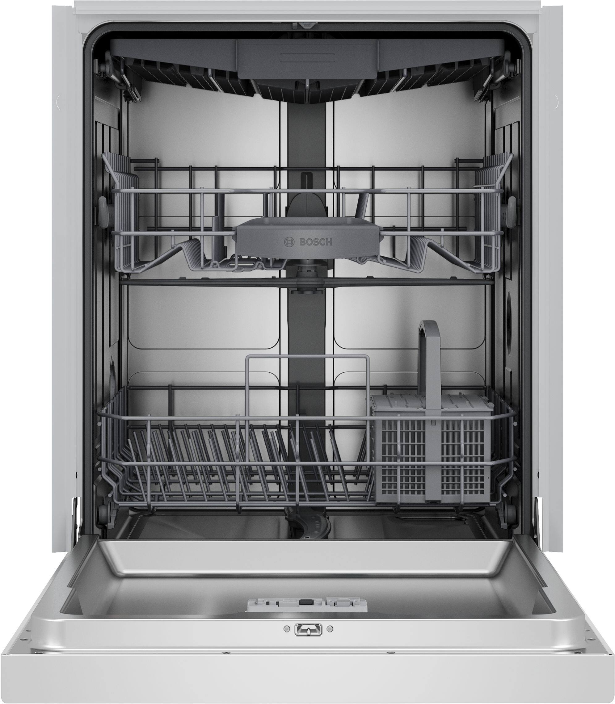 Alt View 3. Bosch - 300 Series 24" Front Control Smart Built-In Stainless Steel Tub Dishwasher with 3rd Rack and PrecisionWash, 48 dBA - White.