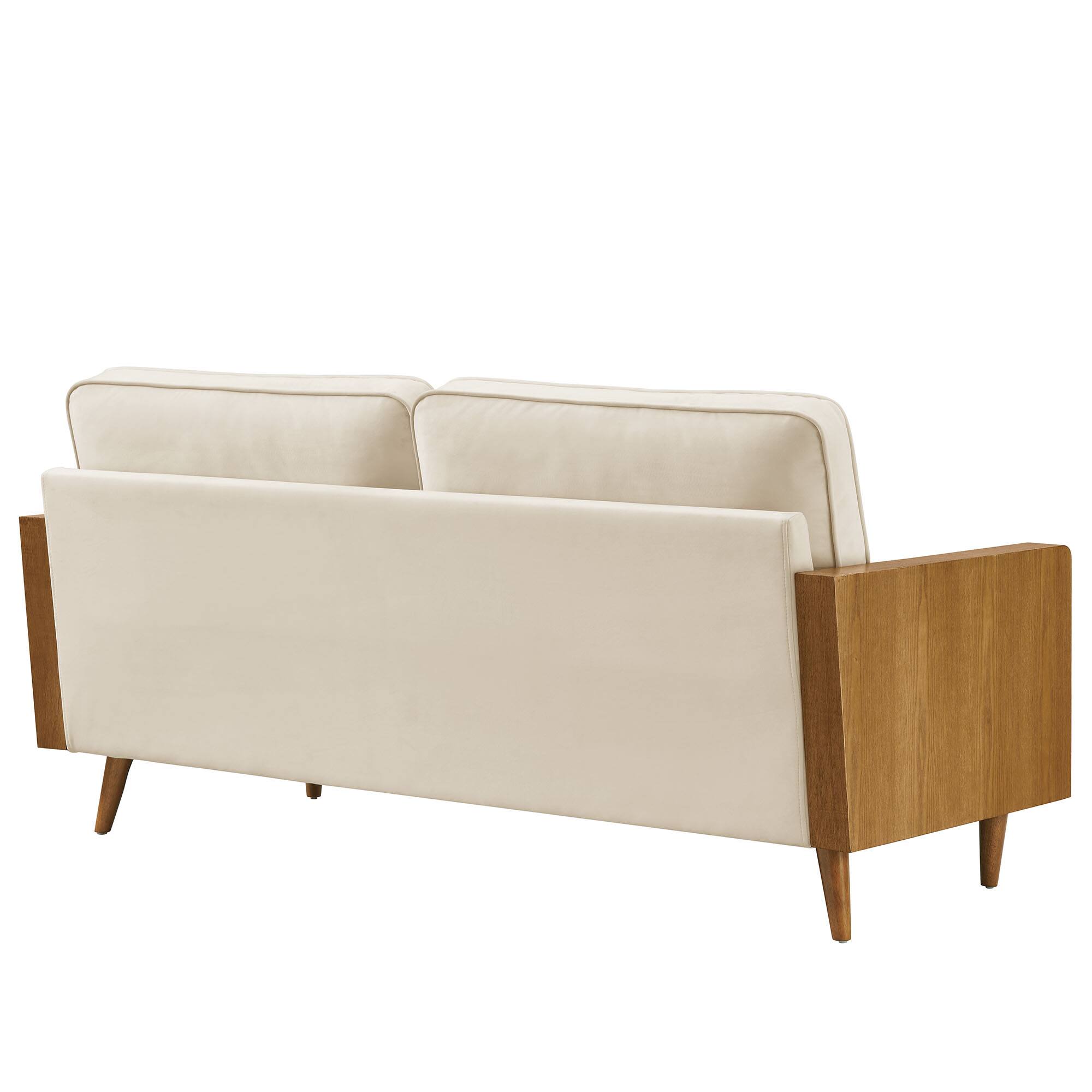 Alt View 1. Modway - Kellan Performance Velvet Sofa by Modway - Oatmeal.
