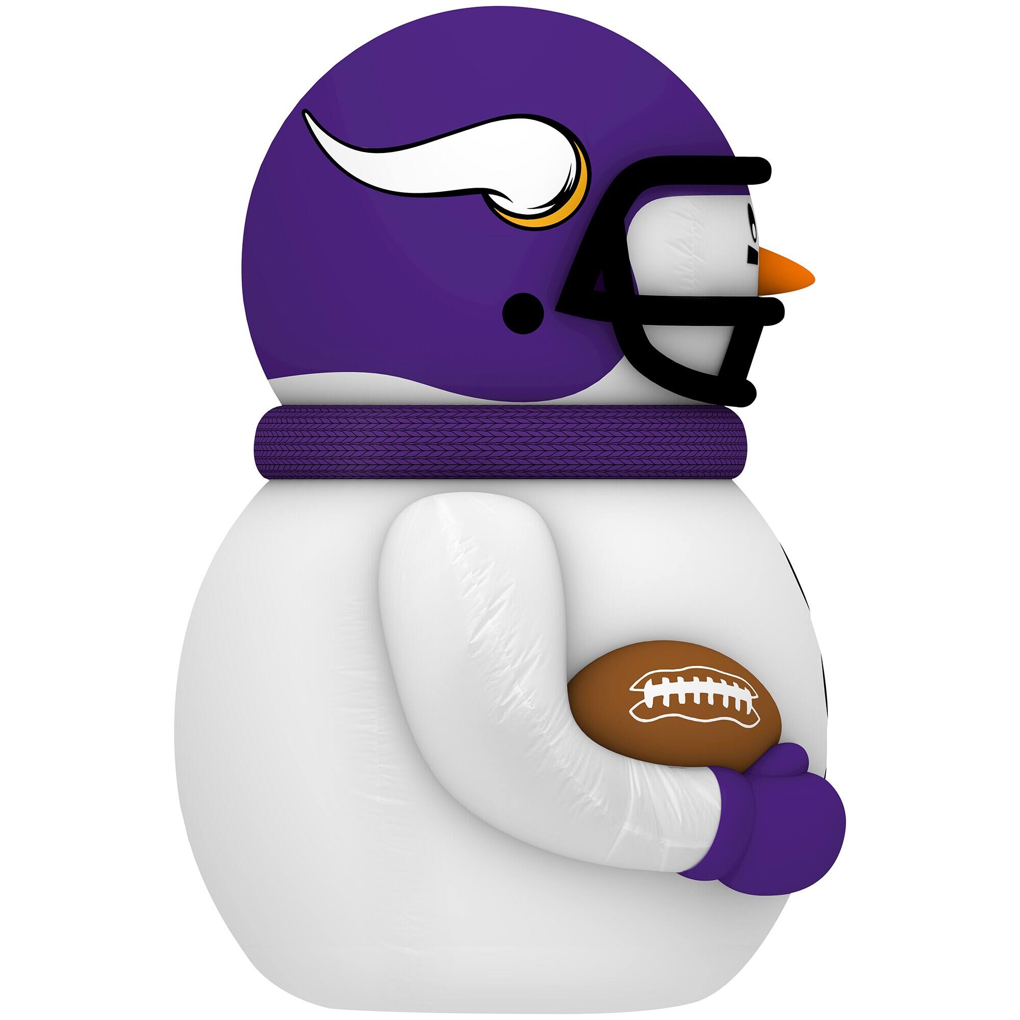 Alt View 2. Sporticulture - Minnesota Vikings 7' Inflatable Snowman Player - Purple.
