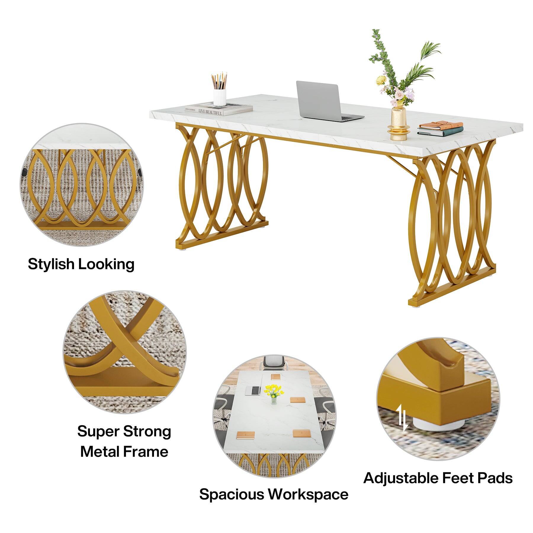 LIVE REACTIFUL

Stylish Looking

Super Strong Metal Frame

Adjustable Feet Pads

Spacious Workspace