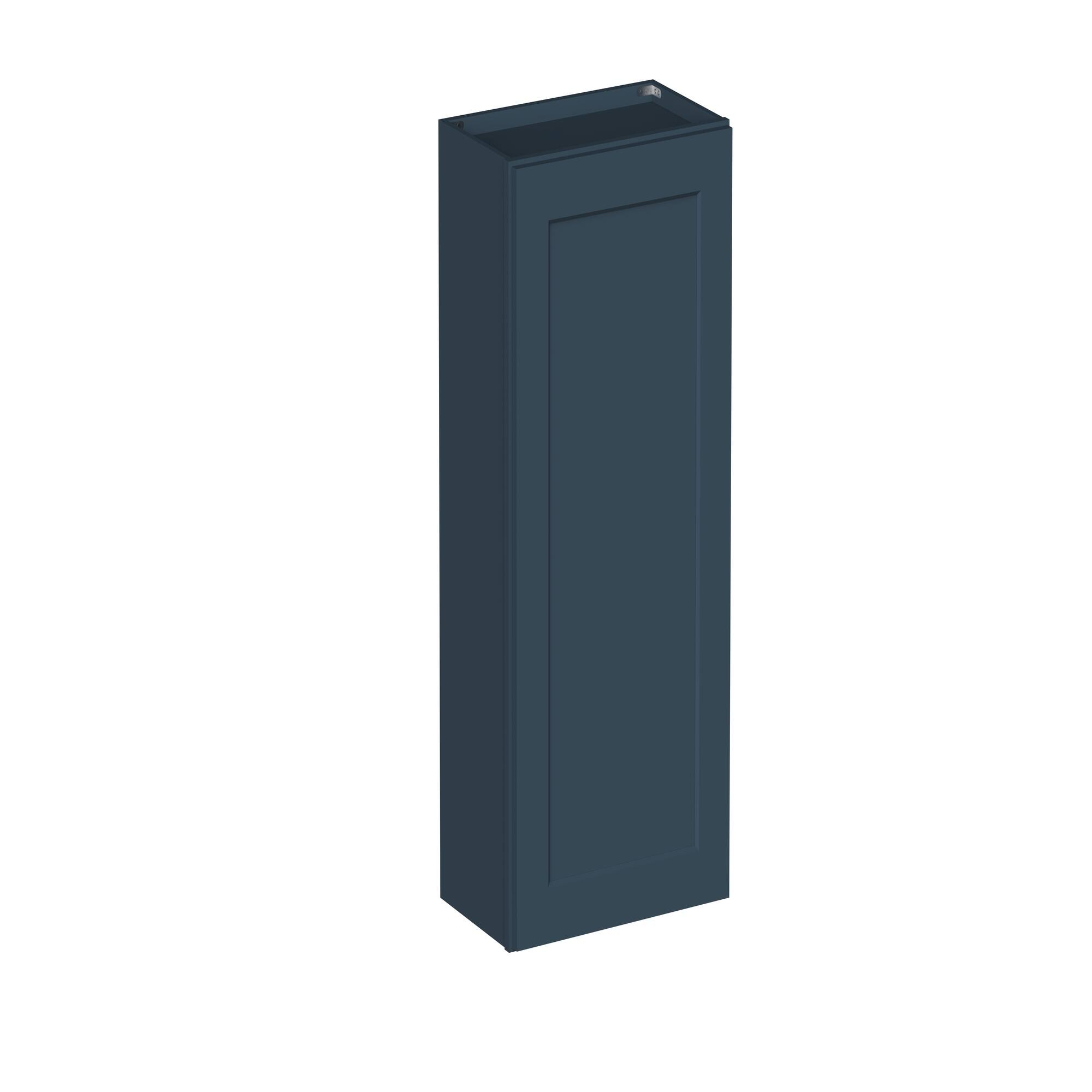Angle. Boyel Living - 21-in W x 42-in H x 12-in D Shaker RTA Kitchen Wall Cabinet with Soft-Close - Charcoal Blue.