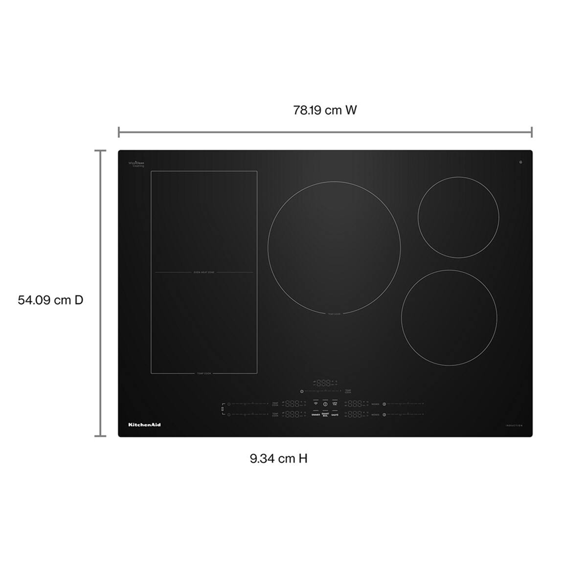 78.19 cm W  
54.09 cm D  
9.34 cm H