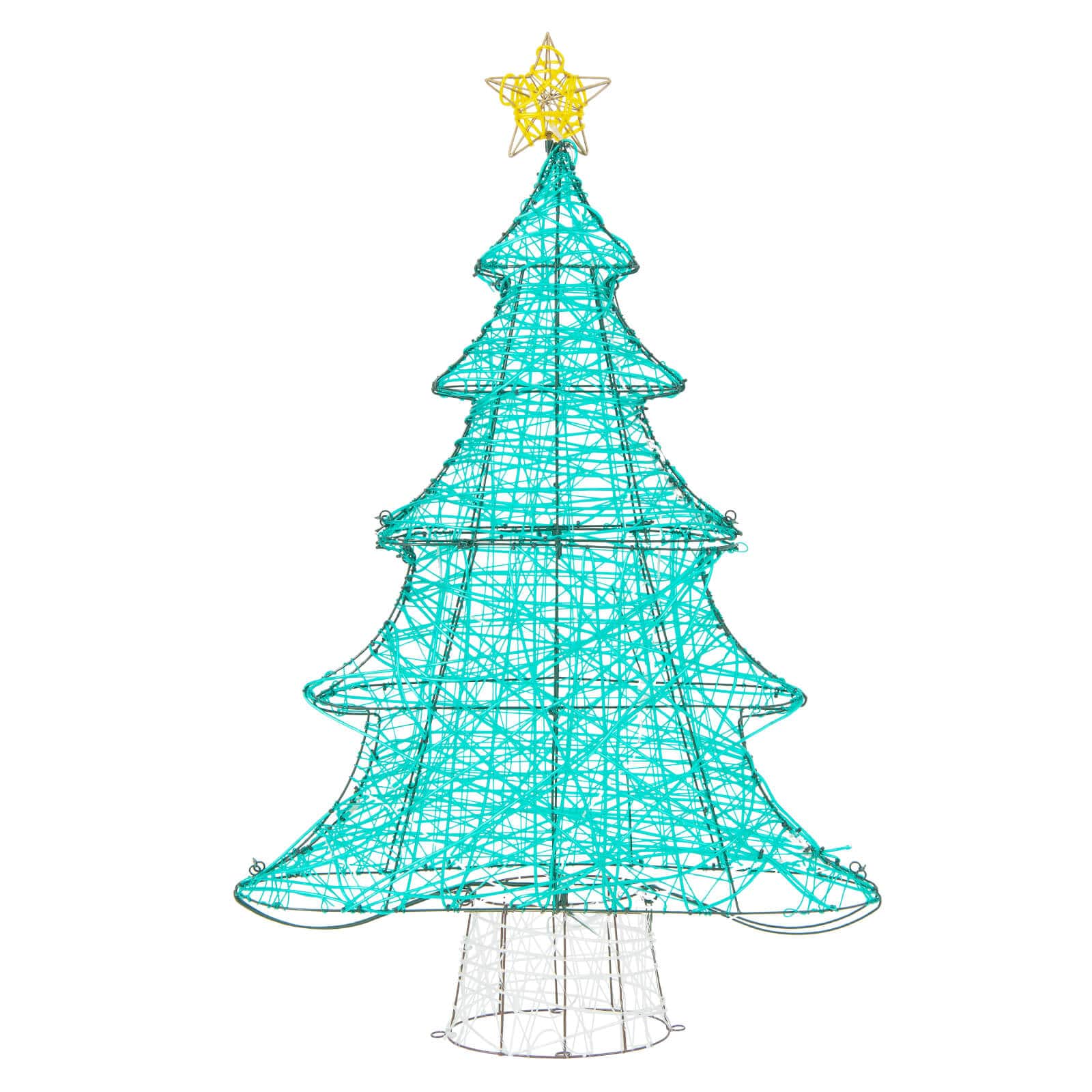 Costway 4FT Prelit Artificial Christmas Tree Decor with 520 LED Lights