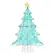 Alt View 18. Costway - 4FT Pre-lit Artificial Christmas Tree Decor with 520 LED Lights - Green / Yellow.