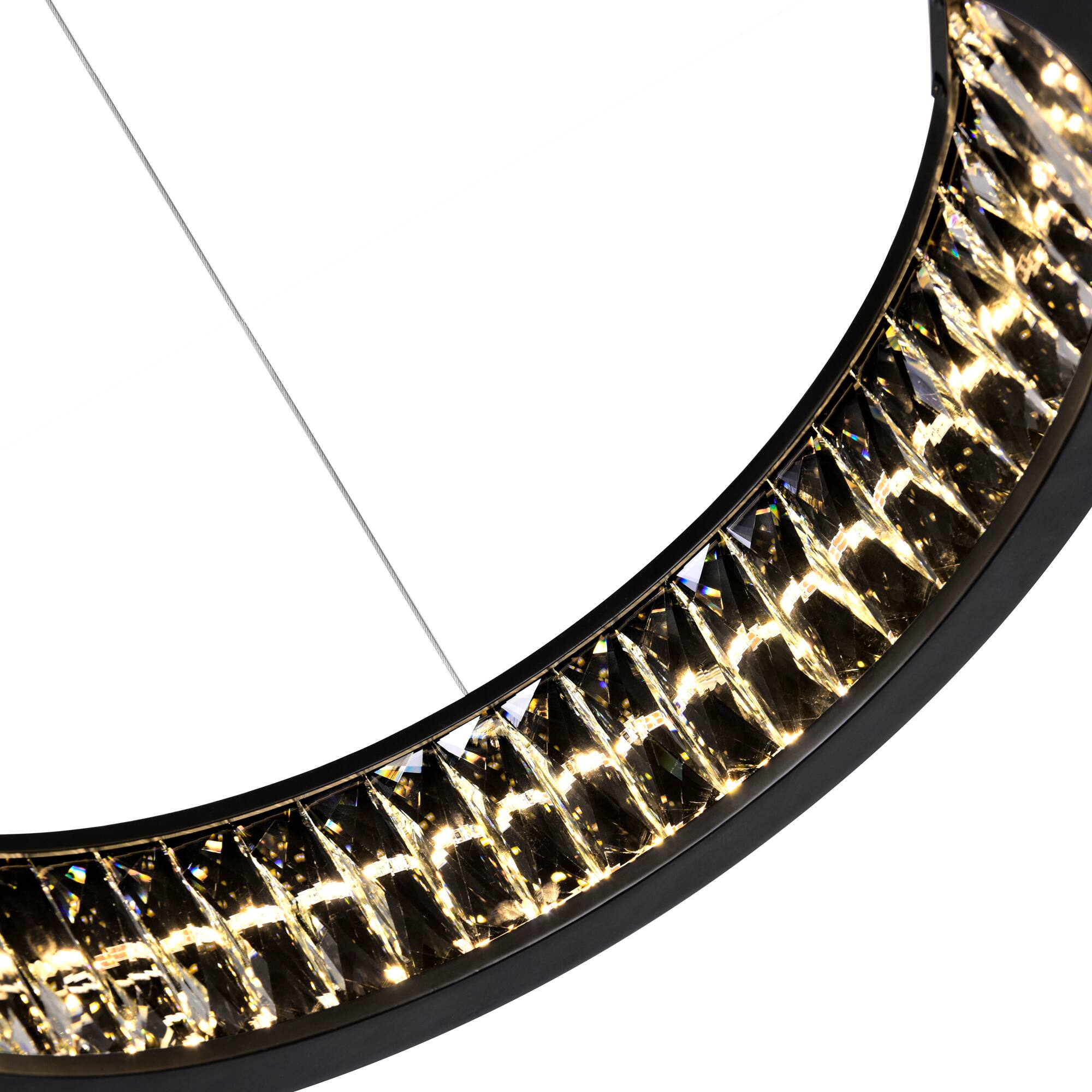 Alt View 1. CWI Lighting - Rosalina LED Chandelier With Matte Black Finish - Matte Black.