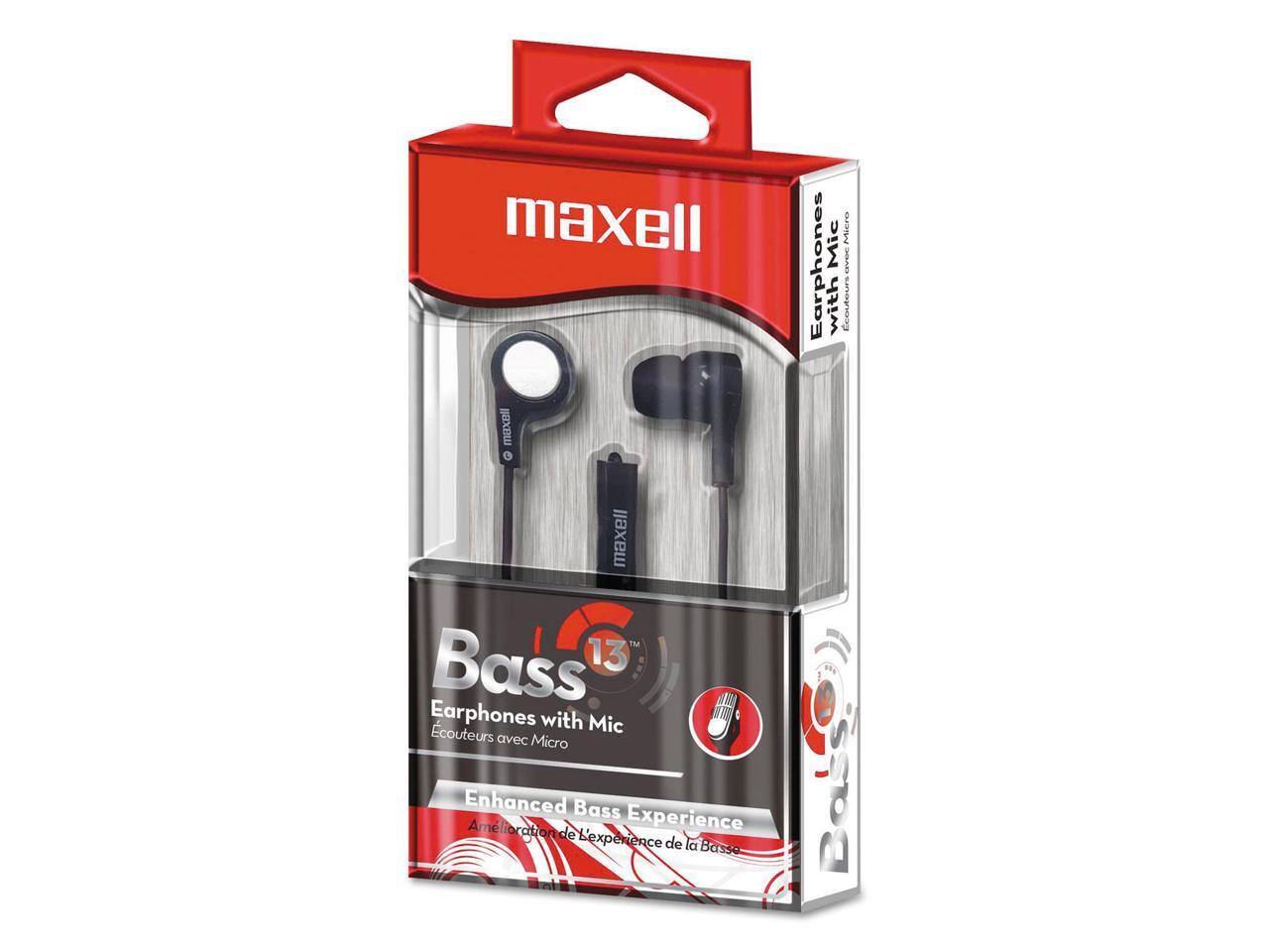 Maxell B13 Earphones with Mic  
Enhanced Bass Experience  
Amélioration de l'expérience de la basse  
Écouteurs avec Micro