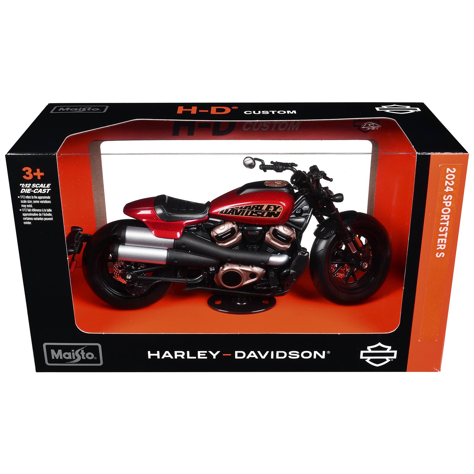 Meisto - H-D- CUSTOM M-D CUSTOM S 5 PRT 3+ "1/12 SCALE DIE-CAST - WN - . de - - 5 - ration - - . Me - - V - - - iediac - - - - BARLEY AVIDSON 2024 SPORTSTER S Maisto. to. HARLEY - -DAVIDSON