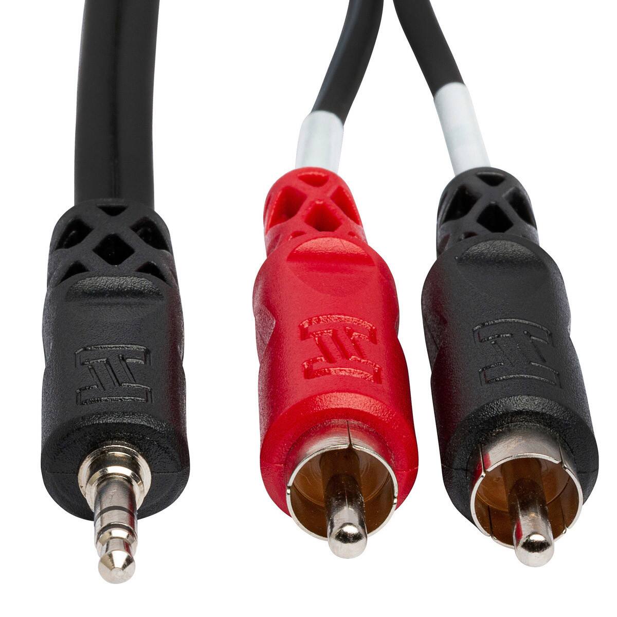 Alt View 1. Hosa Technology - Hosa Technology 6' Stereo 3.5mm Mini Male to Two RCA Males Y-Cable.