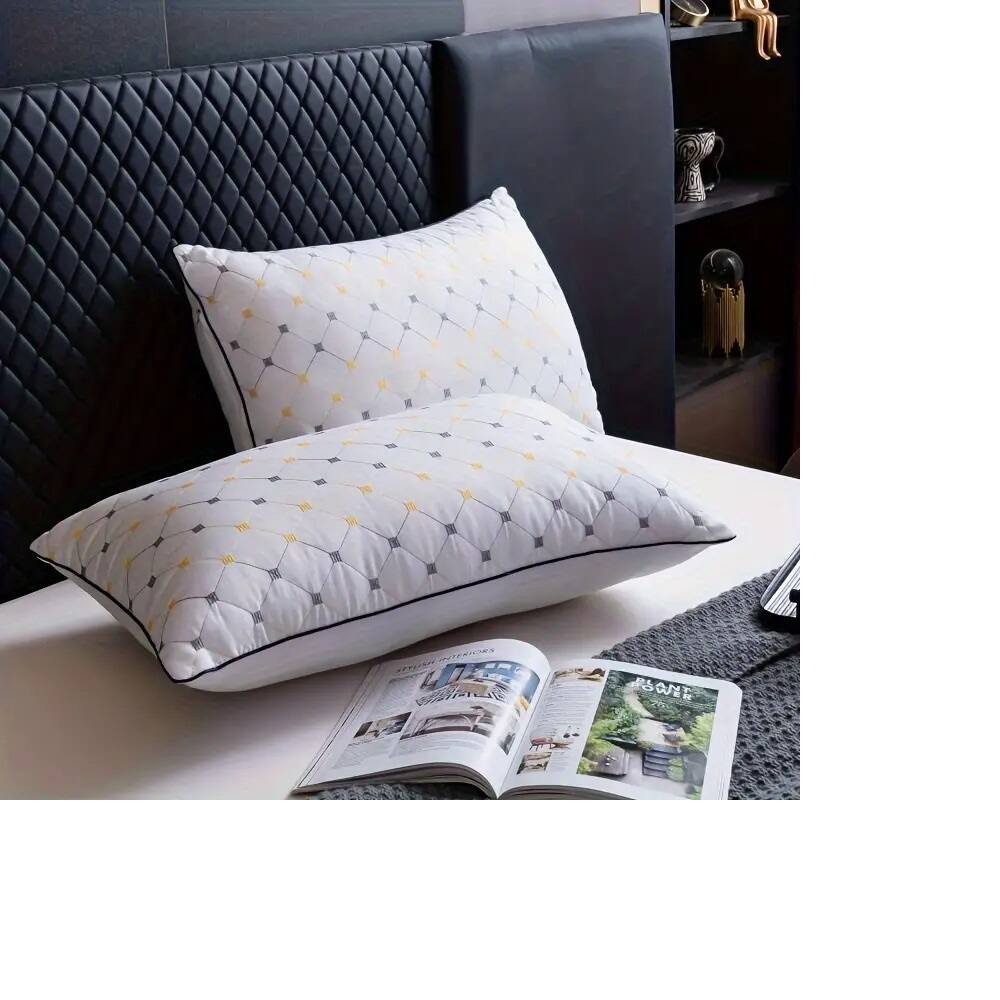 Front. TinyHomie - Hotel Grade Neck Support Pillow QUEEN 1pack - White.