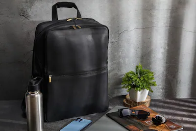 The Commuter's Leather Backpack Black / 17" The Commuter's Leather Backpack Black / 17"