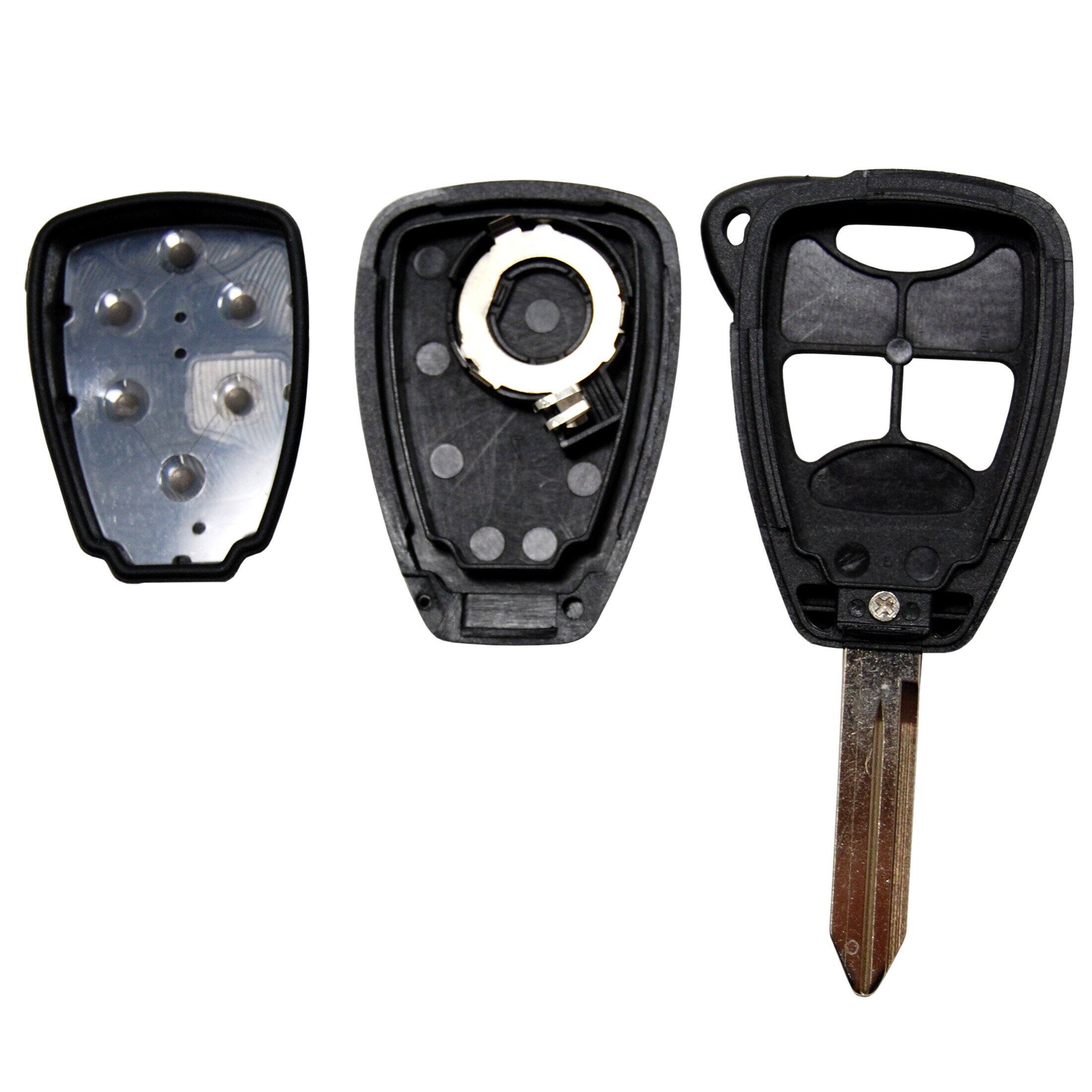 Alt View 1. HQRP - Remote Key Fob Shell Case w/ Uncut Blade, 3-Button, for Dodge Avenger Caliber Nitro Charger Durango Ram - Black.