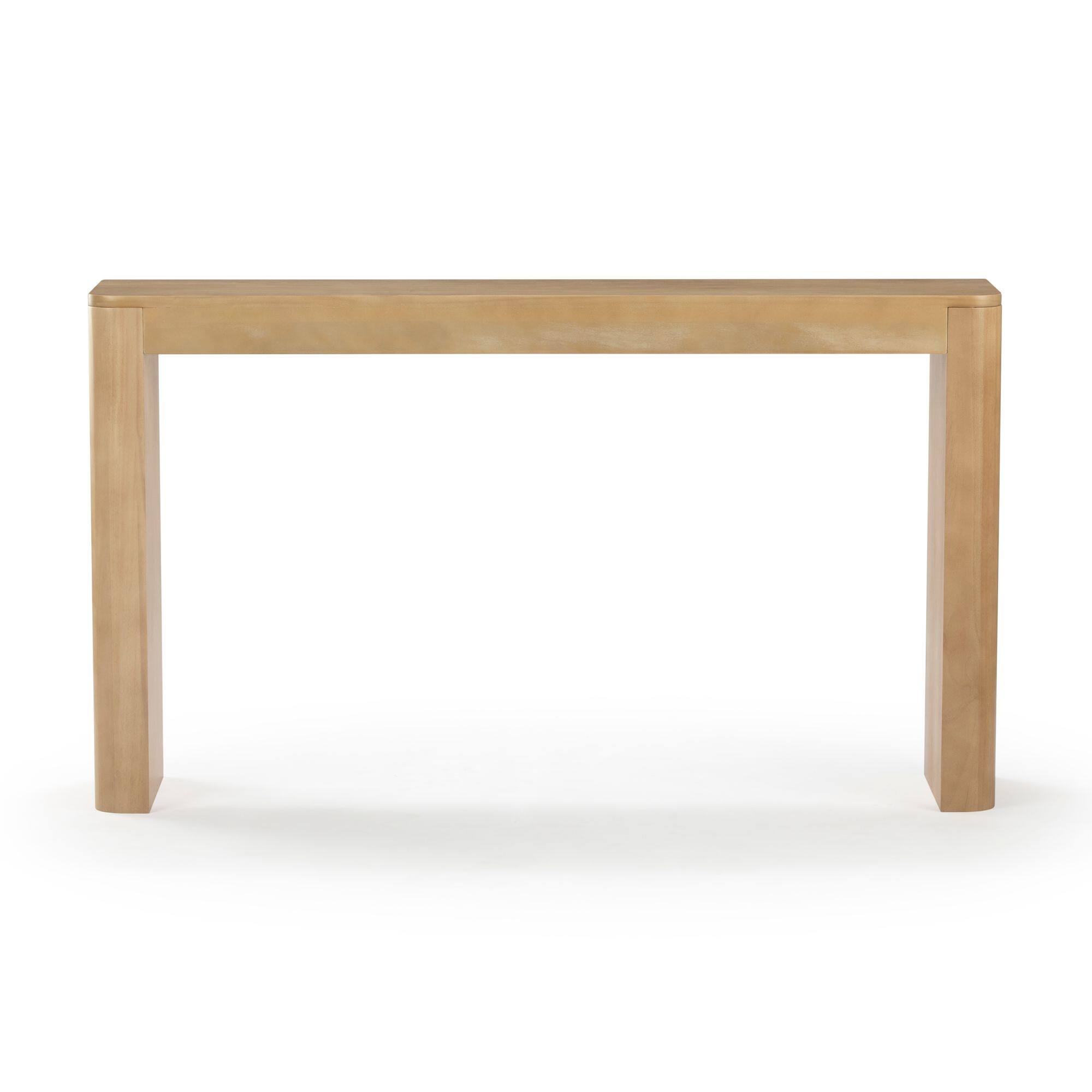 Alt View 4. Plank+Beam - Contour Console Table (56in / 1420mm), Blonde - Blonde.