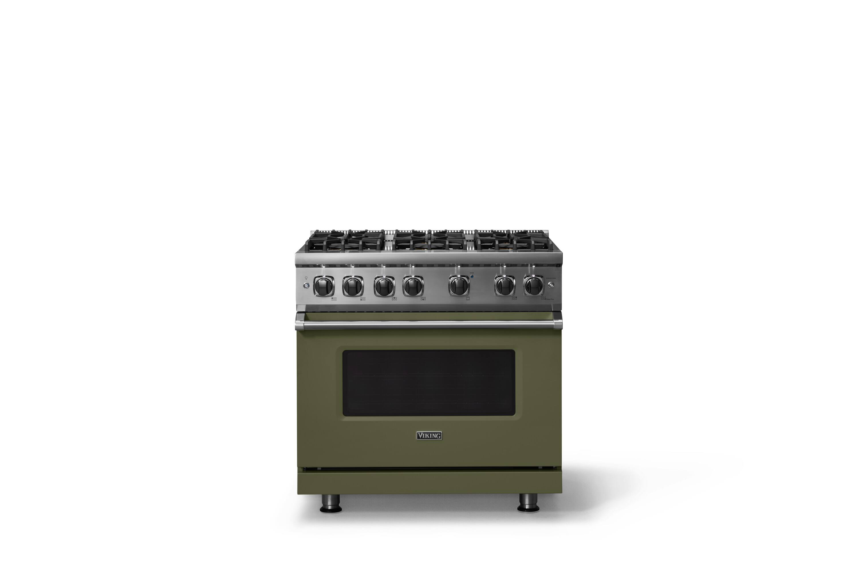 Alt View 3. Viking - 36"W./24"D. 5.1 Cu. Ft.  Gas Sealed Burner Range-6 Burners-Martini-LP - Martini.