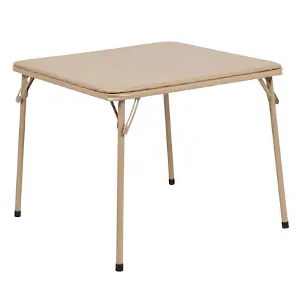 Front. Emma + Oliver - Kids Folding Game and Activity Table - Toddler Table for Daycare Center - Tan.