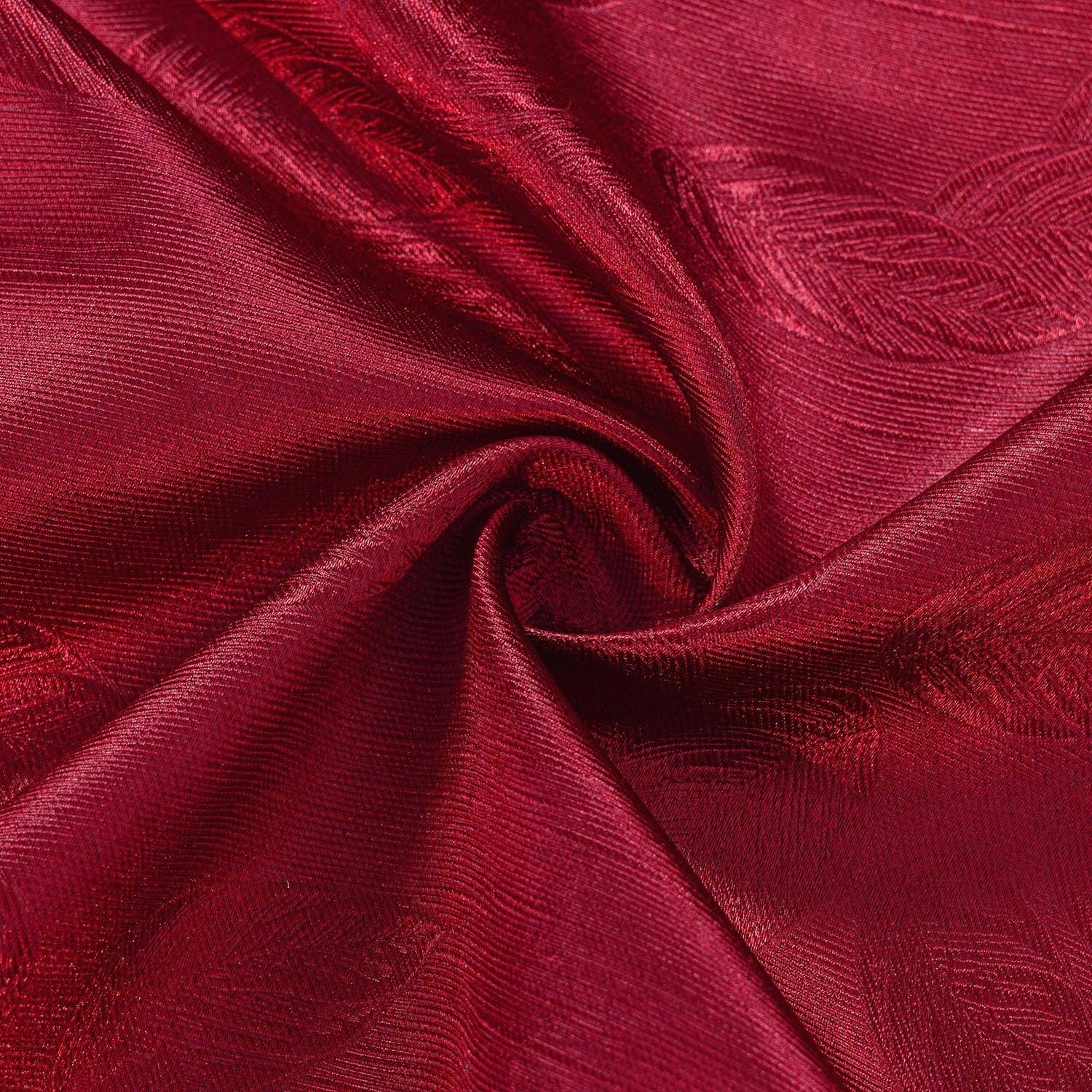 Left. Olivia Gray - Olivia Gray 100% Polyester 200 GSM Arlo Embossed Blackout Grommet Curtain Panel 54" x 90" Burgendy - Burgundy.