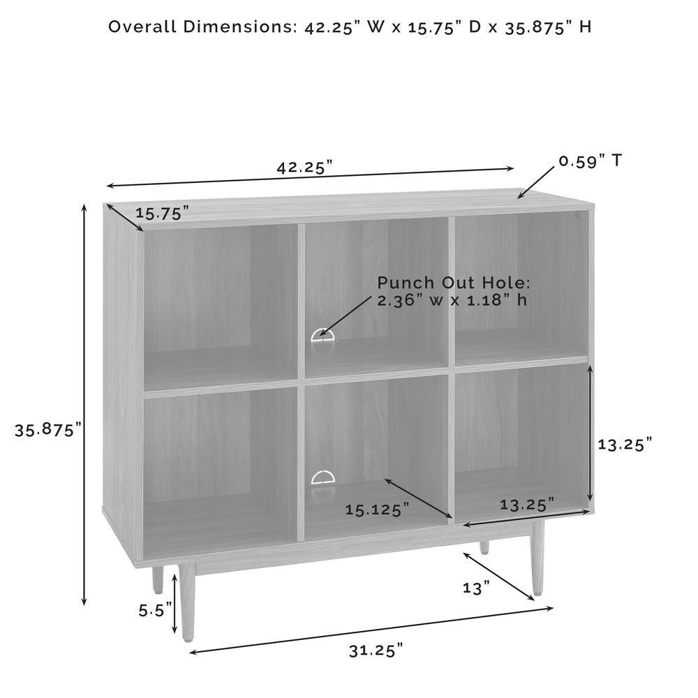 Overall Dimensions: 42.25" W x 15.75" D x 35.875" H  
0.59" T  
Punch Out Hole: 2.36" W x 1.18" h  
13.25"  
15.125"  
13.25"  
5.5"  
13"  
31.25"
